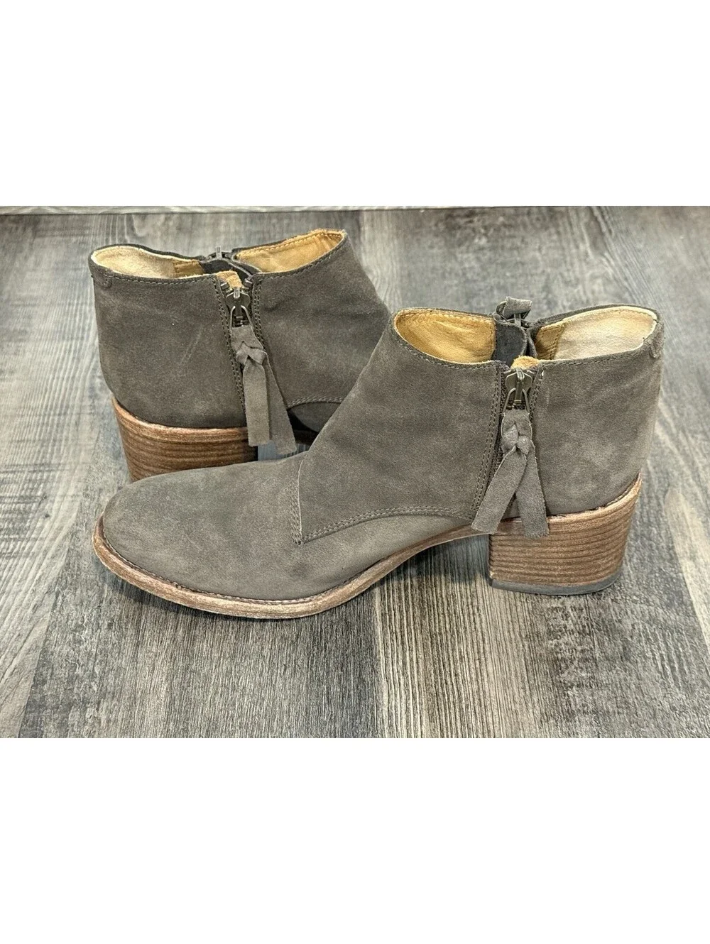 ALBERTO FERMANI Capricia Women's Suede Ankle Boots Size EU 37.5 US 7 Tan Italian